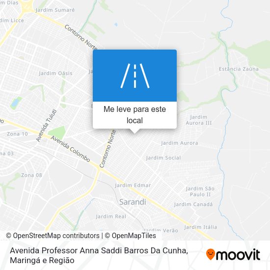 Avenida Professor Anna Saddi Barros Da Cunha mapa
