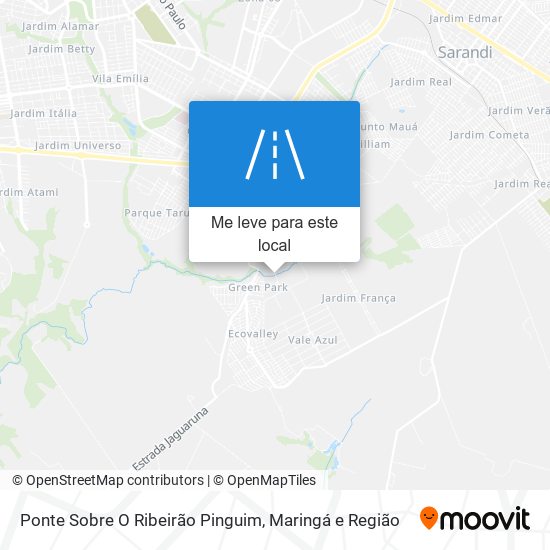 Ponte Sobre O Ribeirão Pinguim mapa