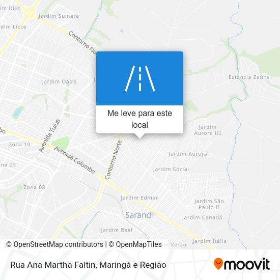 Rua Ana Martha Faltin mapa