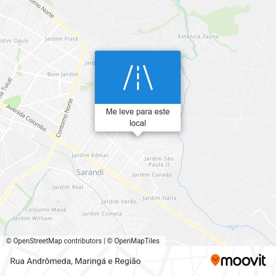 Rua Andrômeda mapa