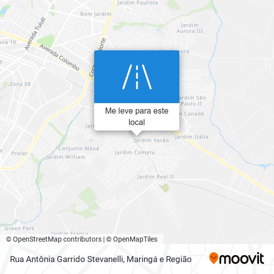 Rua Antônia Garrido Stevanelli mapa