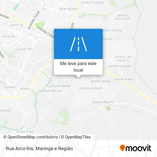 Rua Arco-Íris mapa