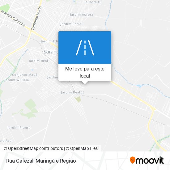 Rua Cafezal mapa