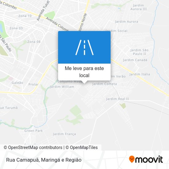 Rua Camapuã mapa