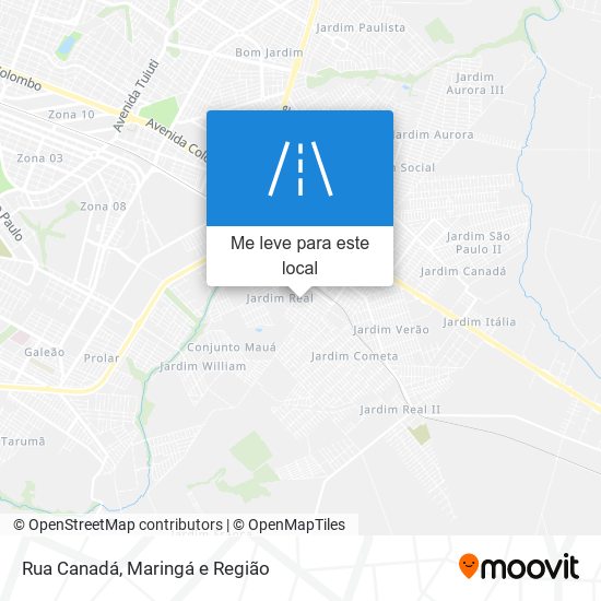 Rua Canadá mapa