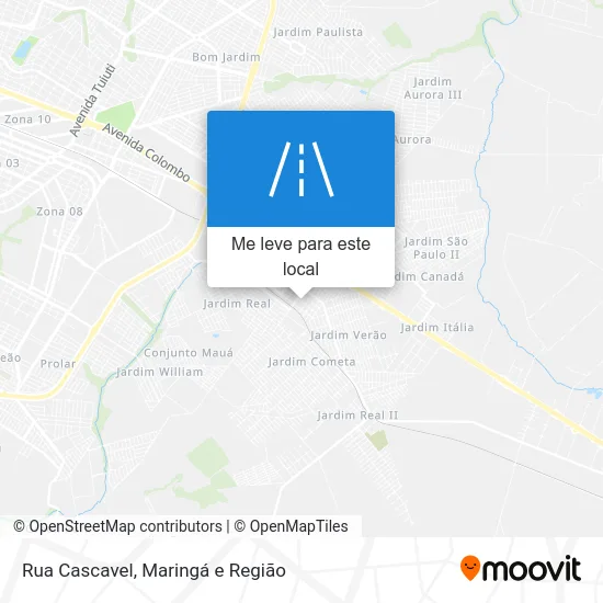 Rua Cascavel mapa