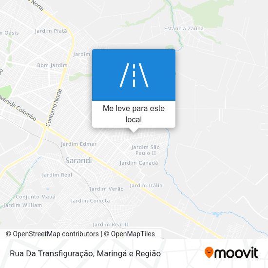 Rua Da Transfiguração mapa
