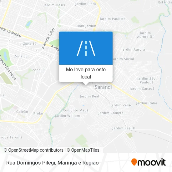 Rua Domingos Pilegi mapa
