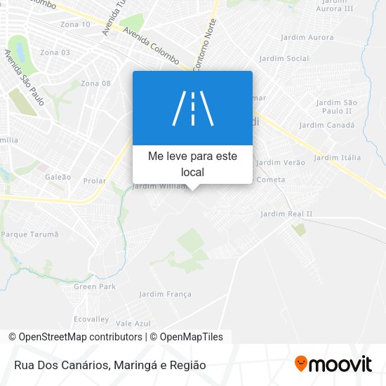 Rua Dos Canários mapa