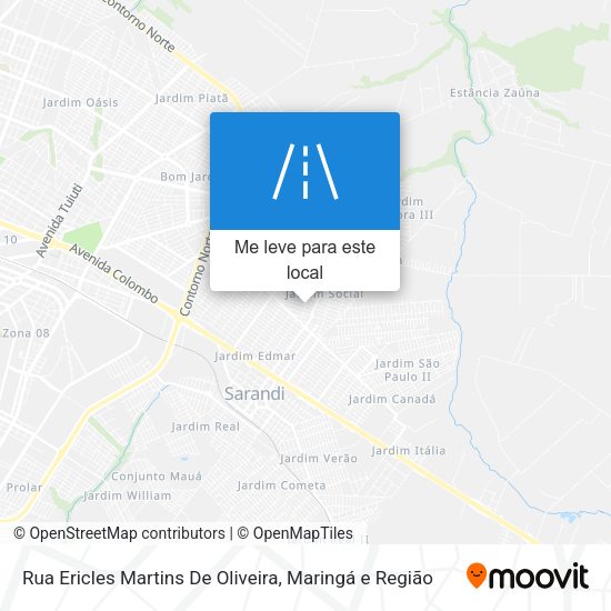 Rua Ericles Martins De Oliveira mapa