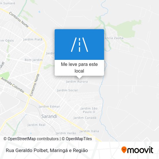 Rua Geraldo Polbet mapa