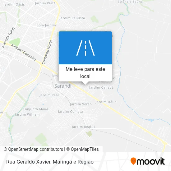 Rua Geraldo Xavier mapa