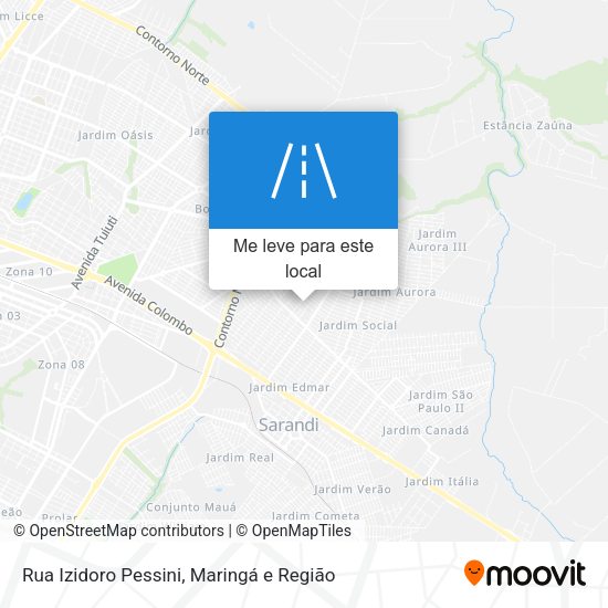 Rua Izidoro Pessini mapa