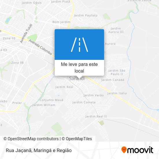 Rua Jaçanã mapa