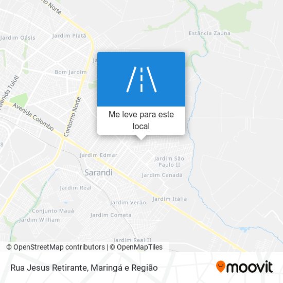 Rua Jesus Retirante mapa