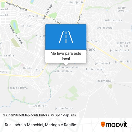 Rua Laércio Manchini mapa