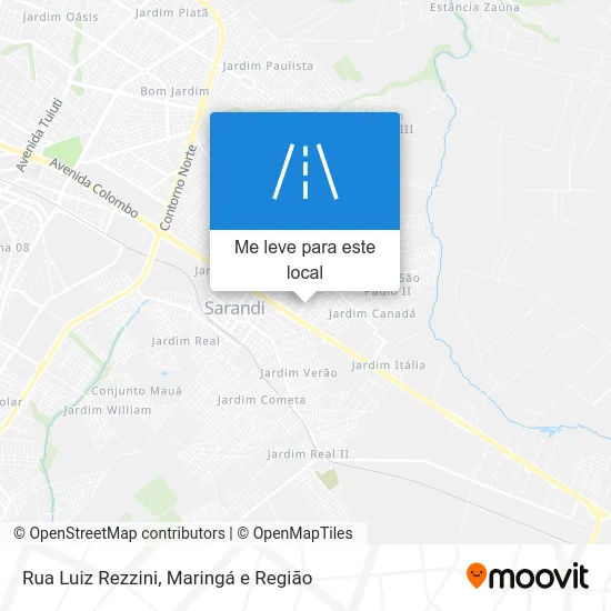 Rua Luiz Rezzini mapa