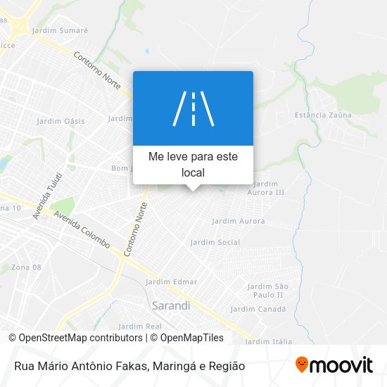Rua Mário Antônio Fakas mapa