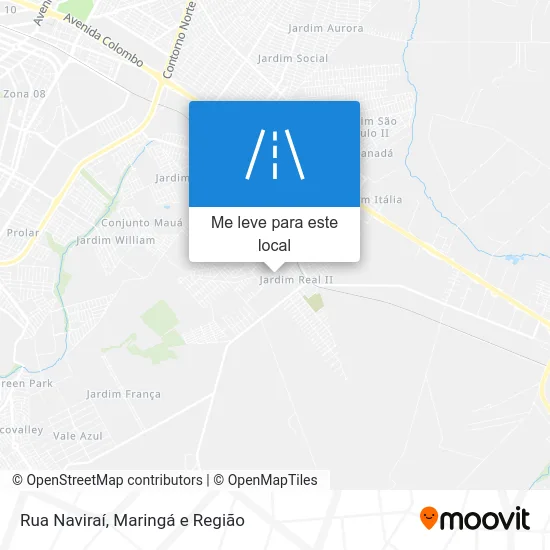 Rua Naviraí mapa
