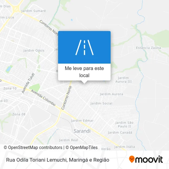 Rua Odila Toriani Lemuchi mapa