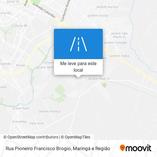 Rua Pioneiro Francisco Brogio mapa