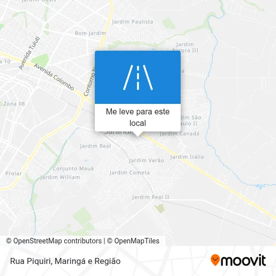 Rua Piquiri mapa