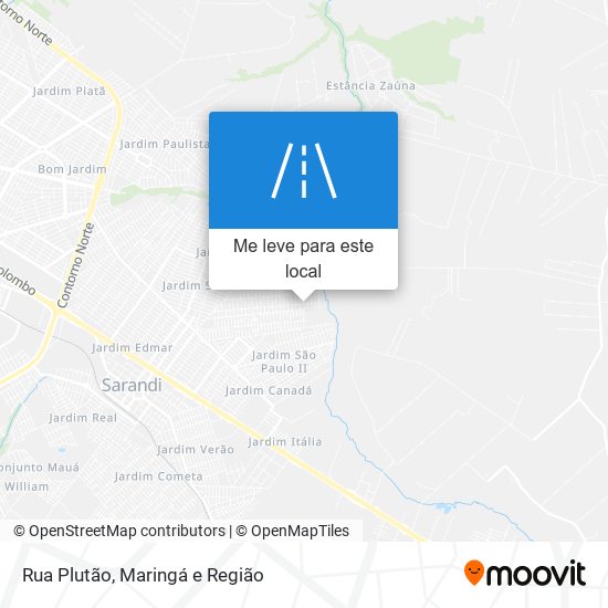 Rua Plutão mapa