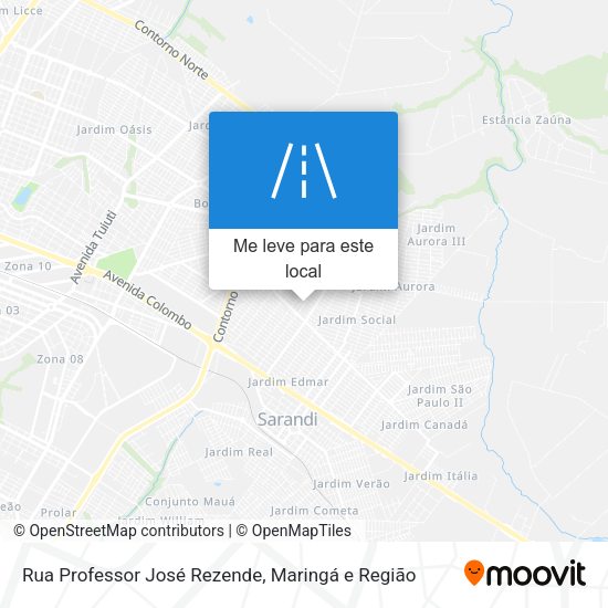 Rua Professor José Rezende mapa