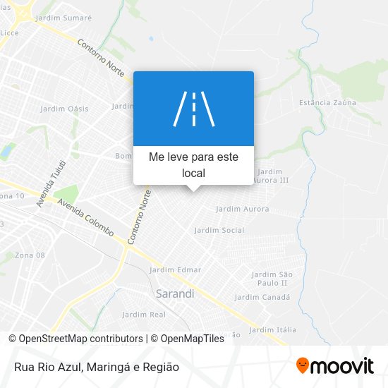 Rua Rio Azul mapa