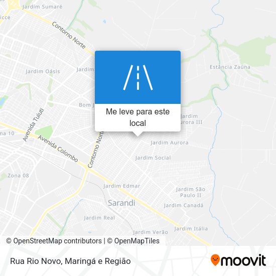 Rua Rio Novo mapa