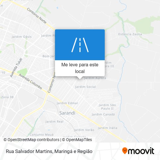 Rua Salvador Martins mapa