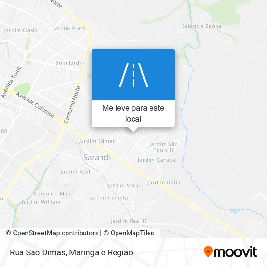 Rua São Dimas mapa