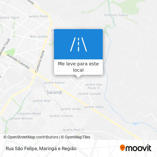 Rua São Felipe mapa