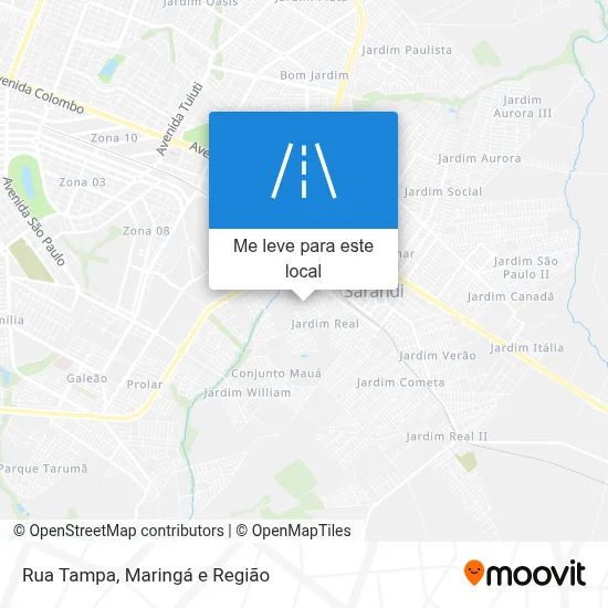 Rua Tampa mapa