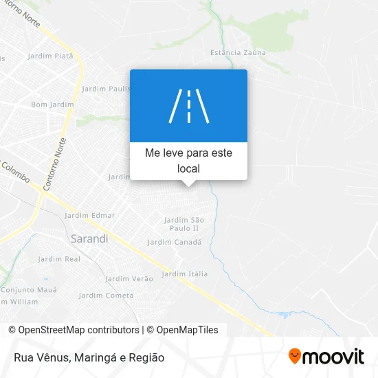 Rua Vênus mapa