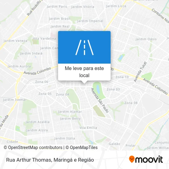 Rua Arthur Thomas mapa