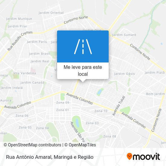 Rua Antônio Amaral mapa