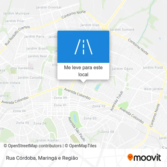 Rua Córdoba mapa