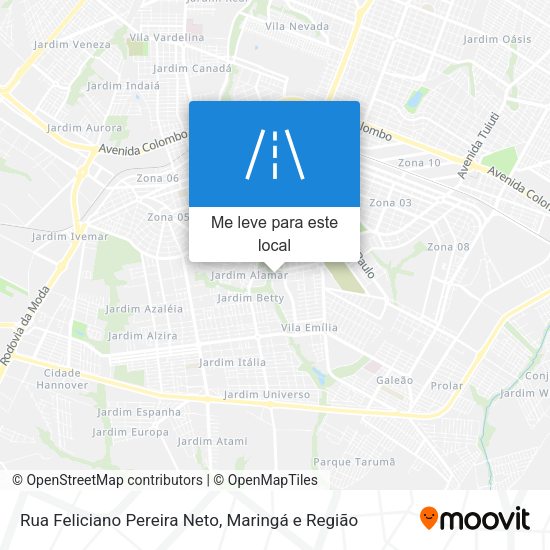Rua Feliciano Pereira Neto mapa