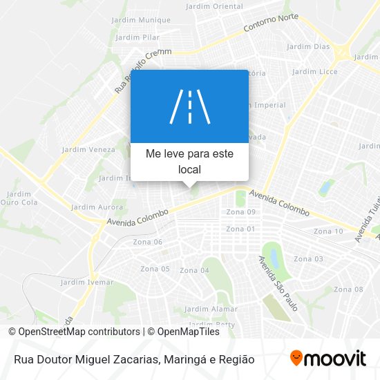 Rua Doutor Miguel Zacarias mapa