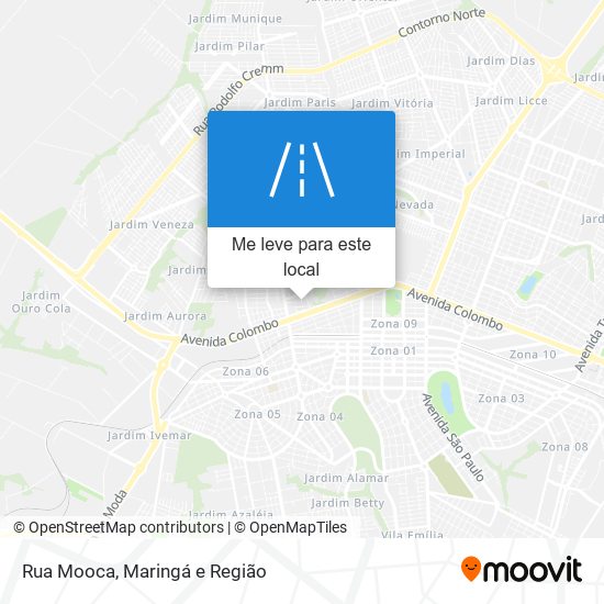 Rua Mooca mapa