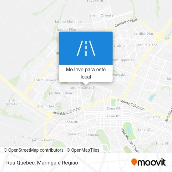 Rua Quebec mapa