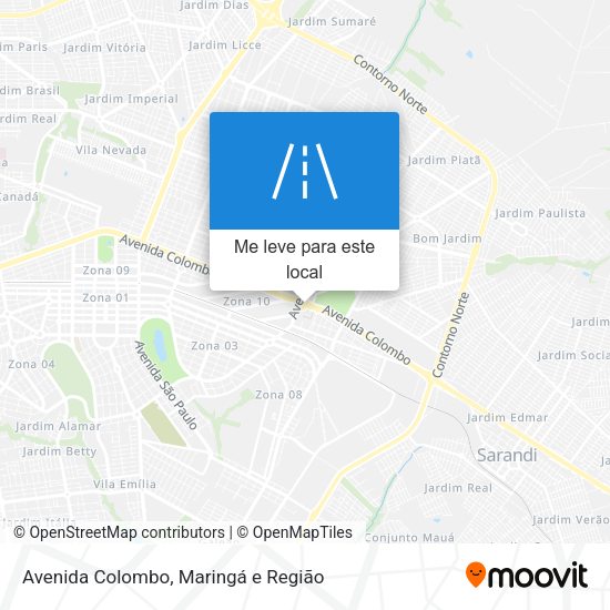 Avenida Colombo mapa