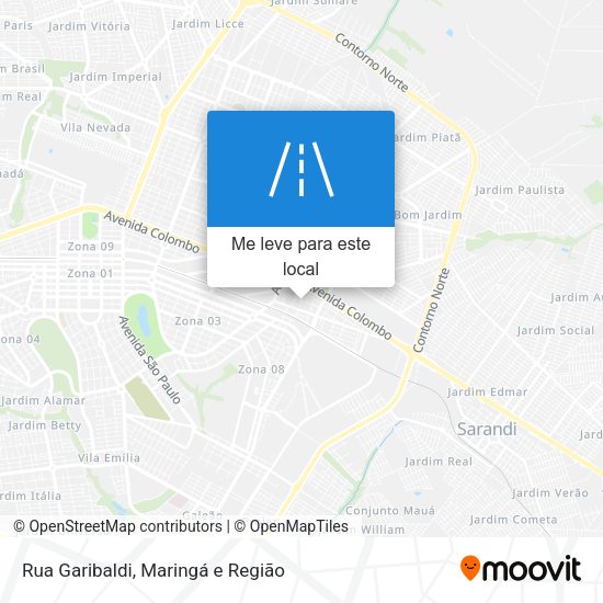 Rua Garibaldi mapa