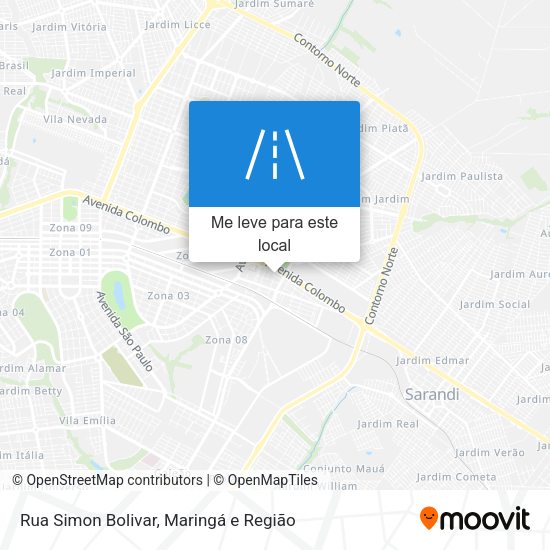 Rua Simon Bolivar mapa
