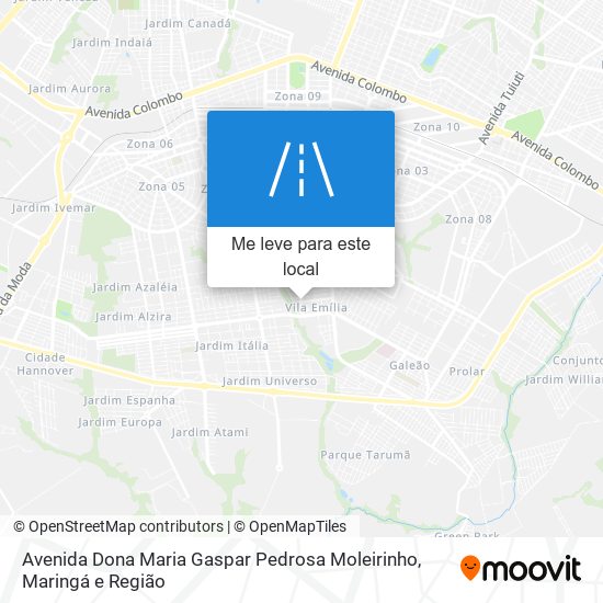 Avenida Dona Maria Gaspar Pedrosa Moleirinho mapa