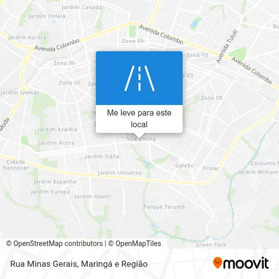 Rua Minas Gerais mapa