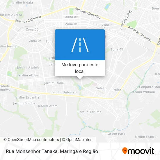 Rua Monsenhor Tanaka mapa
