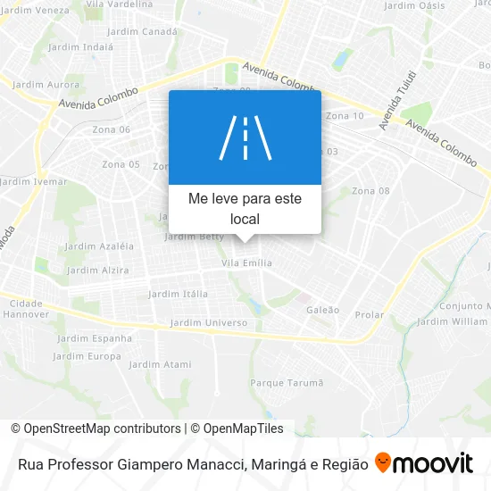 Rua Professor Giampero Manacci mapa