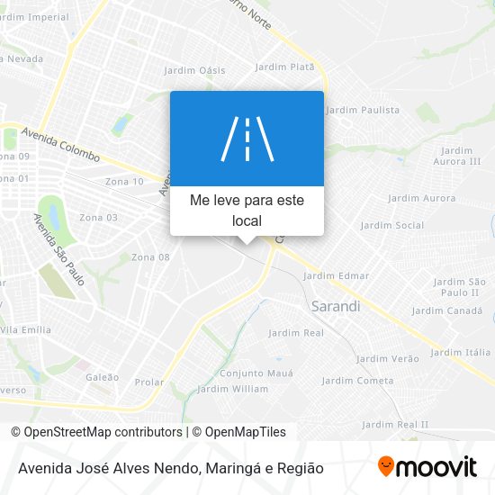 Avenida José Alves Nendo mapa